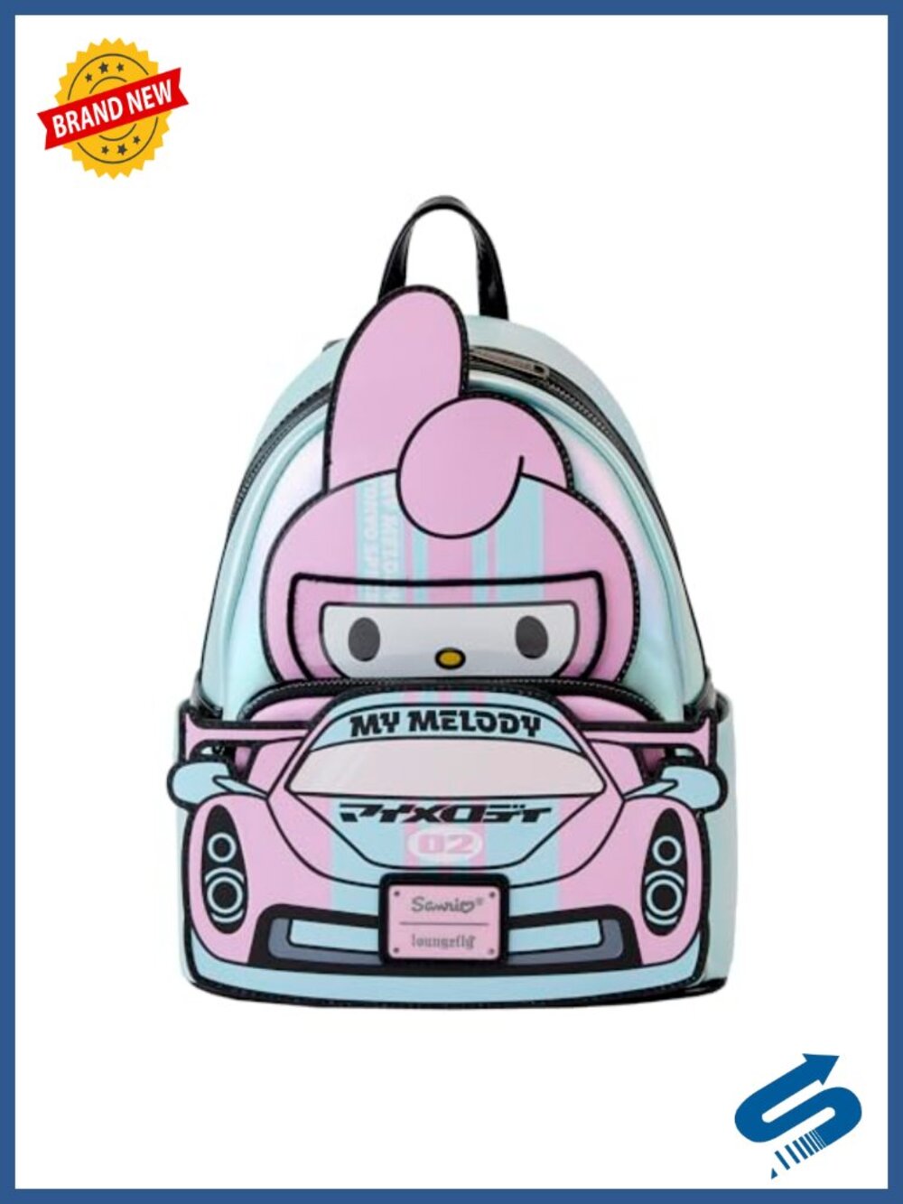 Loungefly Sanrio My Melody Mini Backpack Faux Leather Adjustable Padded Straps